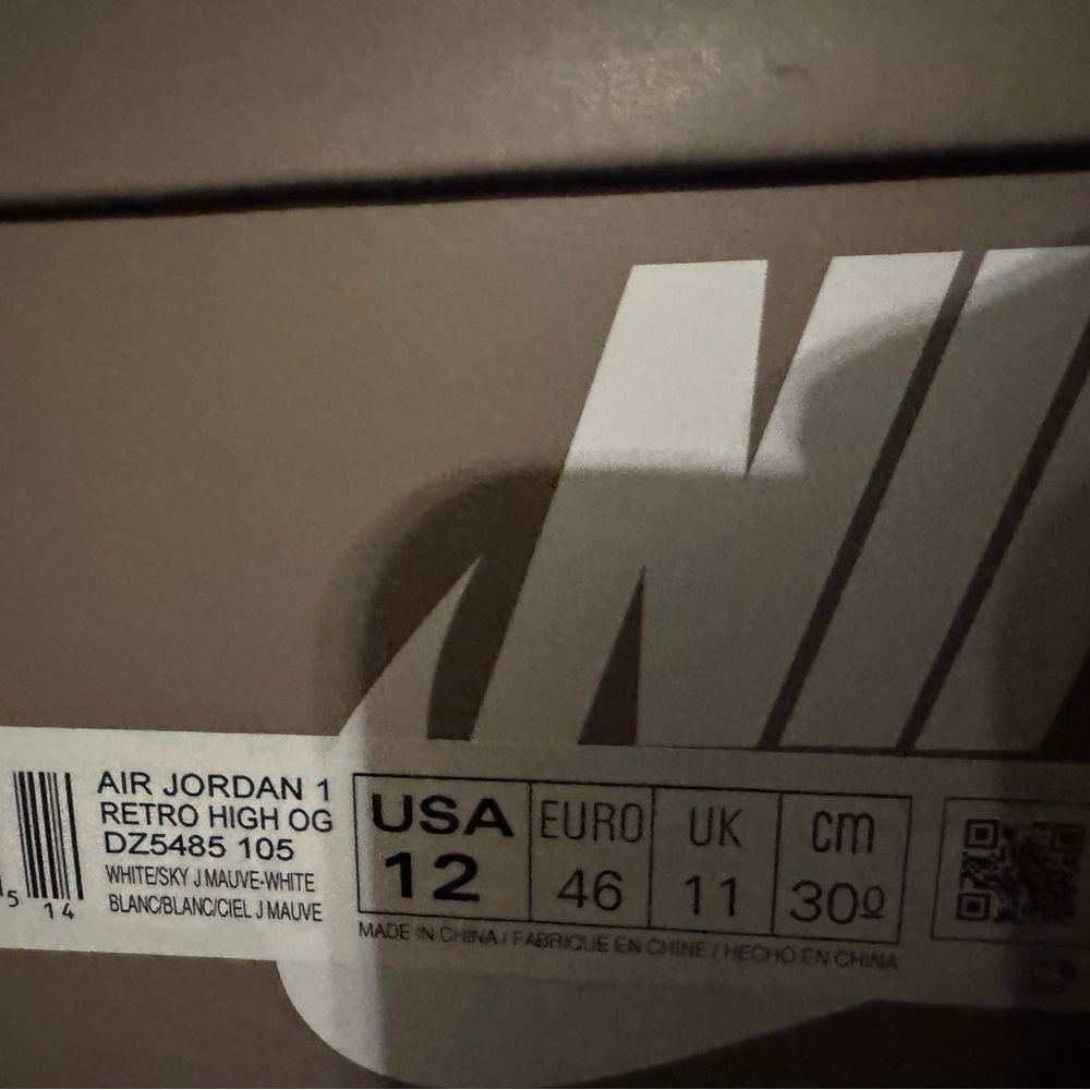 Nike Air Jordan 1 Men's Sizes Retro OG High White/Sky J Mauve DZ5485-105 NEW - Picture 12 of 14